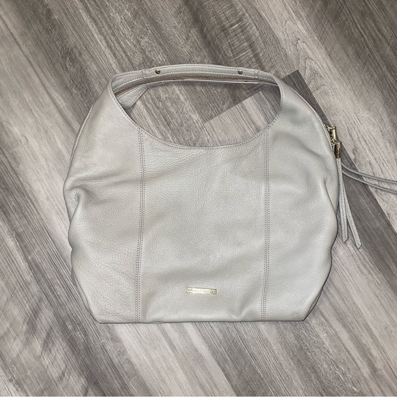Vince Camuto Zoe Convertible Split Strap Pebble Leather Tassel Hobo Purse - Picture 1 of 8